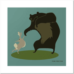 Bear twirls bunny : Posters and Art